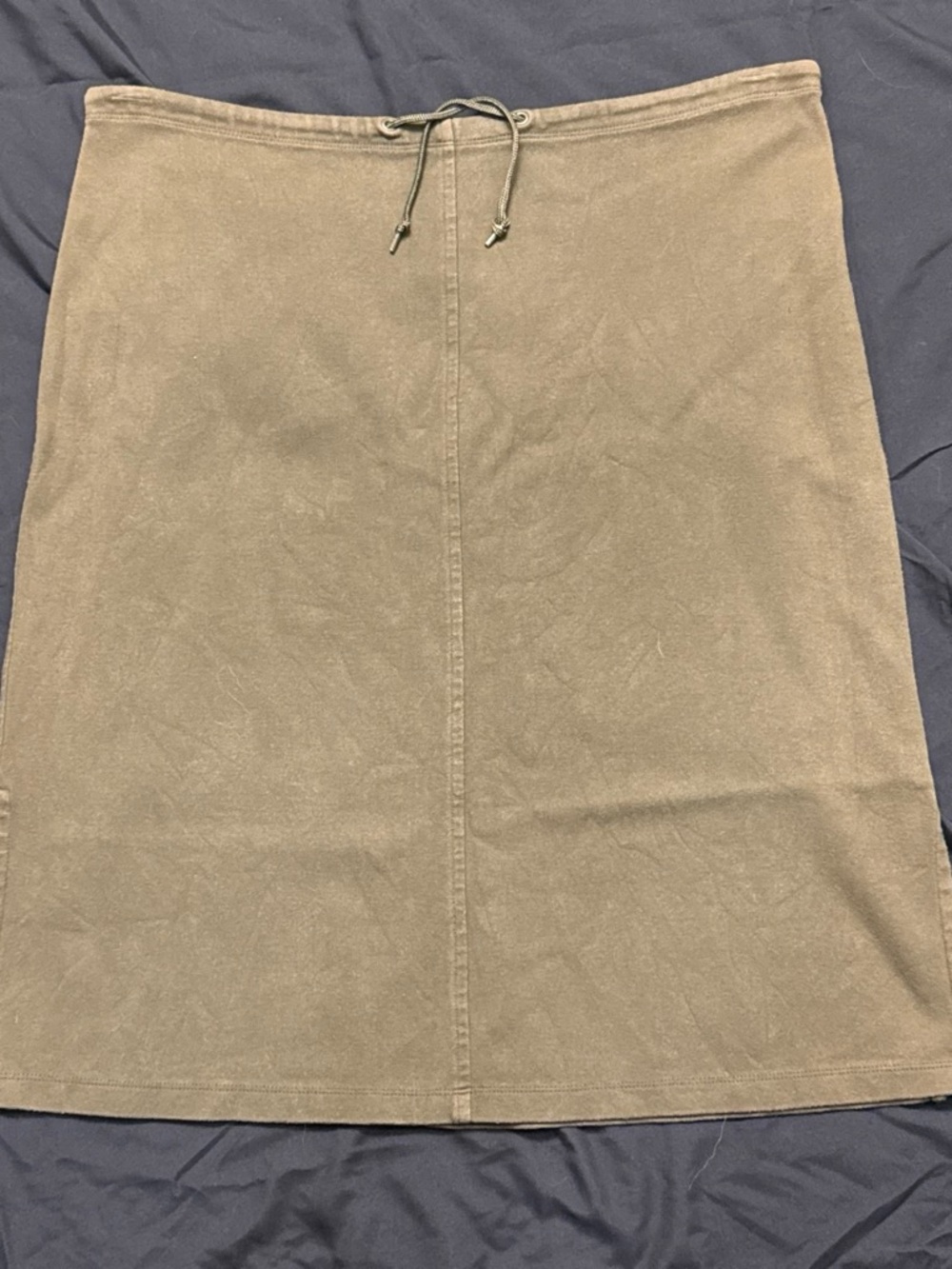 New York & Company Olive Drawstring A-Line Skirt